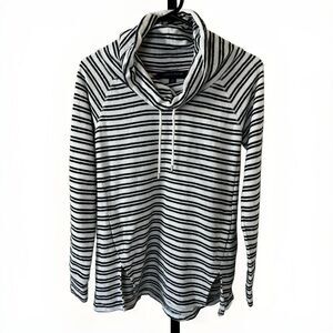 womens tommy hilfiger Navy Blue And White Striped Tunic sweater Size Xs